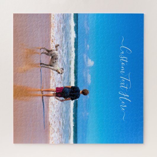 Benutzerdefiniertes Foto und Text - Eigenes Design Puzzle (Horizontal)