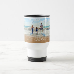 Benutzerdefiniertes Foto und Text - Eigenes Design Reisebecher