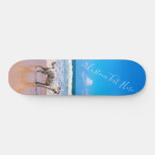 Benutzerdefiniertes Foto und Text - Eigenes Design Skateboard (Horizontal)