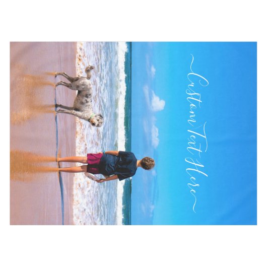 Benutzerdefiniertes Foto und Text - Eigenes Design Tischdecke (Vorderseite (Horizontal))