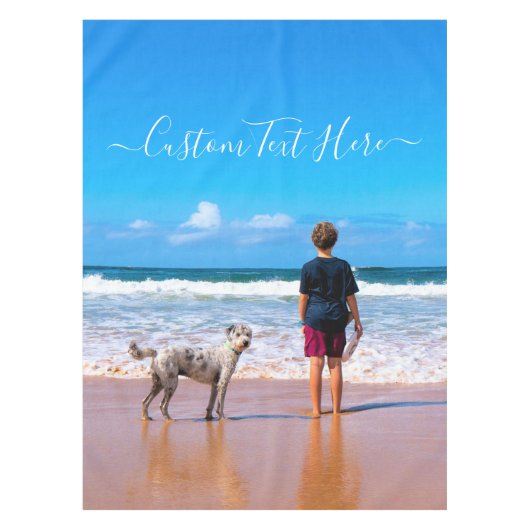 Benutzerdefiniertes Foto und Text - Eigenes Design Tischdecke (Vorderseite)