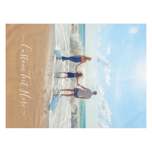 Benutzerdefiniertes Foto und Text - Eigenes Design Tischdecke (Vorderseite (Horizontal))