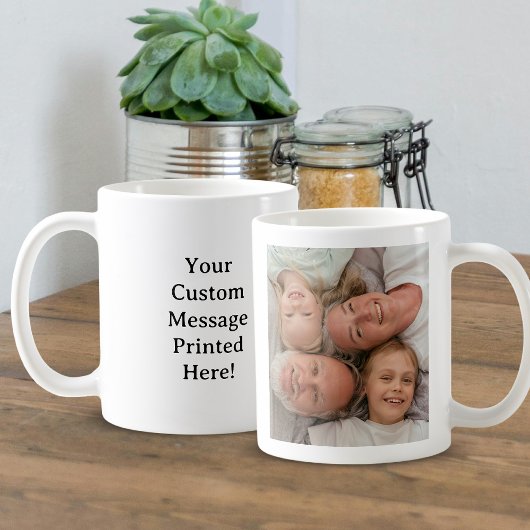 Benutzerdefiniertes Foto und Text Einfach Personal Kaffeetasse