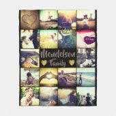 Benutzerdefiniertes Foto und Text Fleecedecke (Vorderseite)