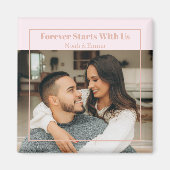 Benutzerdefiniertes Foto- und Text-Geschenk mit ro Magnet (Vorne)