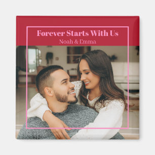Benutzerdefiniertes Foto- und Text-Geschenk mit Ro Magnet