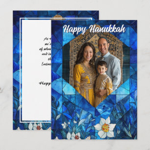 Benutzerdefiniertes Foto und Text 🕎 Happy Hanukka Feiertagskarte