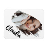 Benutzerdefiniertes Foto und Text hinzufügen Magnet (Horizontal)