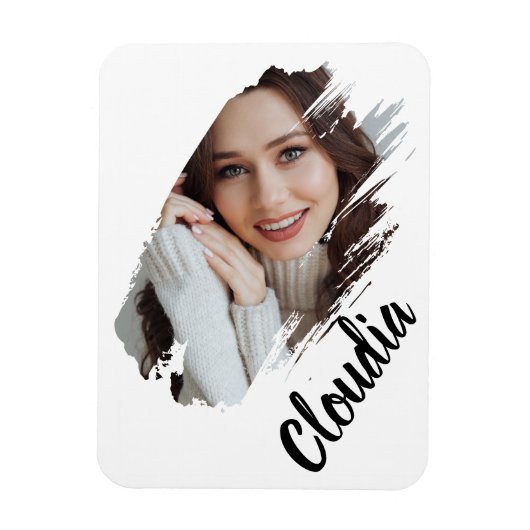 Benutzerdefiniertes Foto und Text hinzufügen Magnet (Vertikal)