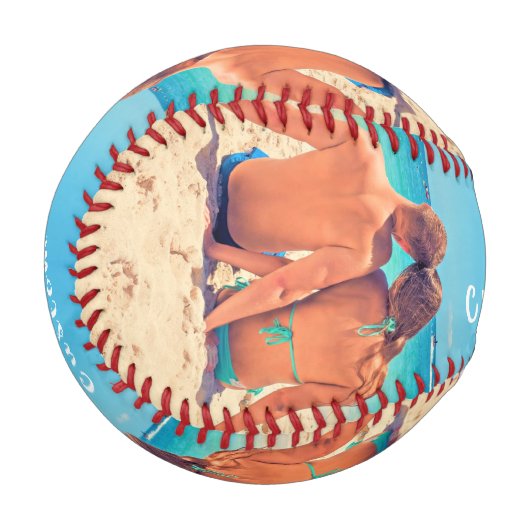 Benutzerdefiniertes Foto und Text - Ihr eigenes De Baseball (Vorderseite Links)