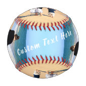 Benutzerdefiniertes Foto und Text - Ihr eigenes De Baseball (Rückseite)