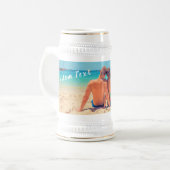 Benutzerdefiniertes Foto und Text - Ihr eigenes De Bierglas (Vorderseite Links)