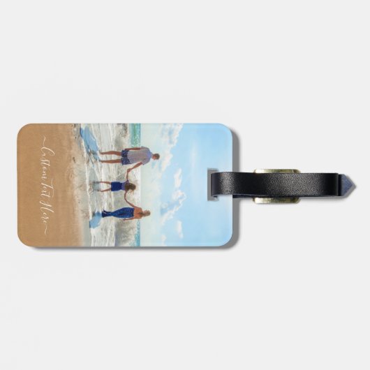 Benutzerdefiniertes Foto und Text - Ihr eigenes De Gepäckanhänger (Rückseite horizontal)