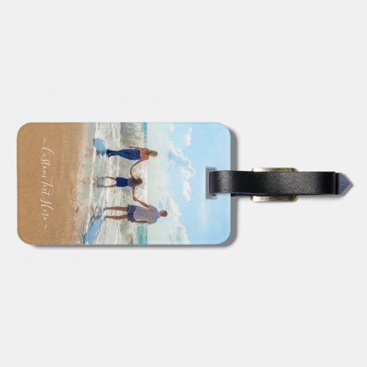 Benutzerdefiniertes Foto und Text - Ihr eigenes De Gepäckanhänger (Rückseite horizontal)