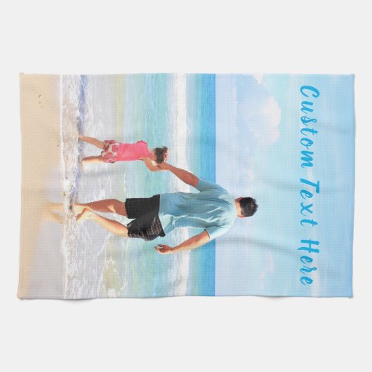 Benutzerdefiniertes Foto und Text - Ihr eigenes De Geschirrtuch (Horizontal)