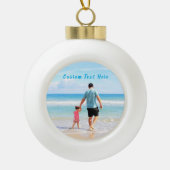 Benutzerdefiniertes Foto und Text - Ihr eigenes De Keramik Kugel-Ornament (Vorderseite)