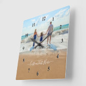 Benutzerdefiniertes Foto und Text - Ihr eigenes De Quadratische Wanduhr (Winkel)