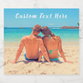 Benutzerdefiniertes Foto und Text - Ihr eigenes De Schaumweinetikett (Einzelnes Label)