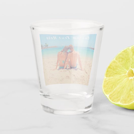 Benutzerdefiniertes Foto und Text - Ihr eigenes De Schnapsglas (Rückseite)