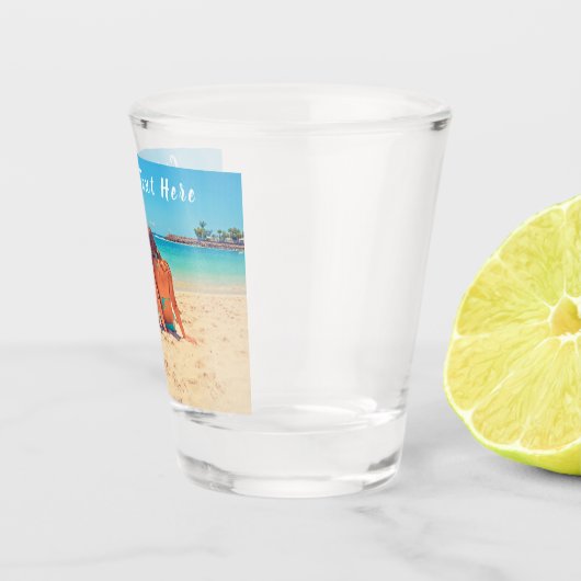 Benutzerdefiniertes Foto und Text - Ihr eigenes De Schnapsglas (Rechts)