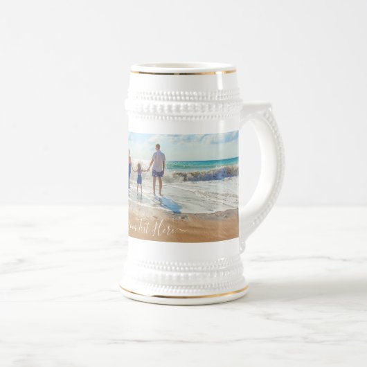 Benutzerdefiniertes Foto und Text - Ihr eigenes ei Bierglas (VorderseiteRechts)