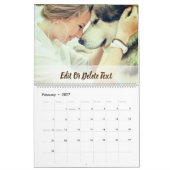 Benutzerdefiniertes Foto und Text Kalender (Feb 2027)