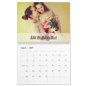 Benutzerdefiniertes Foto und Text Kalender (Mär 2027)