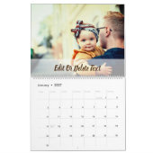 Benutzerdefiniertes Foto und Text Kalender (Jan 2027)