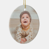 Benutzerdefiniertes Foto und Text Keramik Ornament (Rechts)