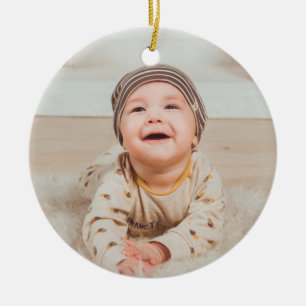 Benutzerdefiniertes Foto und Text Keramik Ornament