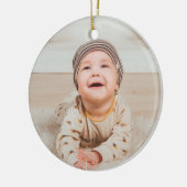 Benutzerdefiniertes Foto und Text Keramik Ornament (Links)