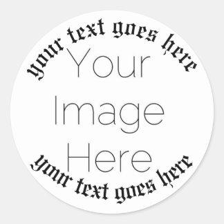 Benutzerdefiniertes Foto und Text Kirche – Religiö Runder Aufkleber