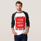 Benutzerdefiniertes Foto- und Text-Langarm-Shirt T-Shirt (Vorne ganz)