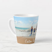 Benutzerdefiniertes Foto und Text Latte Tasse Ihr  (Linke Ecke)