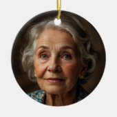 Benutzerdefiniertes Foto und Text-Memorial Keramik Ornament (Vorne)