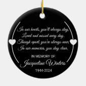 Benutzerdefiniertes Foto und Text-Memorial Keramik Ornament (Hinten)