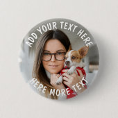 Benutzerdefiniertes Foto und Text oder Name Button (Vorderseite)