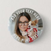 Benutzerdefiniertes Foto und Text oder Name Button (Vorderseite)