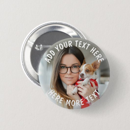 Benutzerdefiniertes Foto und Text oder Name Button (Vorne & Hinten)