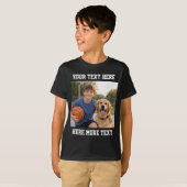 Benutzerdefiniertes Foto und Text oder Name Fett S T-Shirt (Vorne ganz)