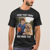 Benutzerdefiniertes Foto und Text Oder Name Fett S T-Shirt (Vorderseite)