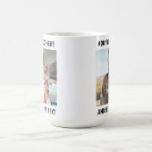 Benutzerdefiniertes Foto und Text oder Name Kaffeetasse (Mittel)