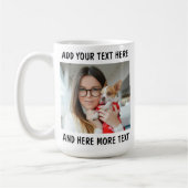 Benutzerdefiniertes Foto und Text oder Name Kaffeetasse (Links)