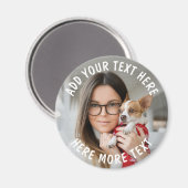 Benutzerdefiniertes Foto und Text oder Name Magnet (Vorderseite/Rückseite)