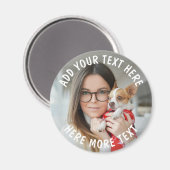 Benutzerdefiniertes Foto und Text oder Name Magnet (Vorderseite/Rückseite)