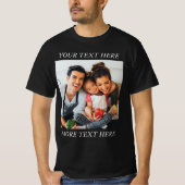 Benutzerdefiniertes Foto und Text oder Name  T-Shirt (Vorderseite)