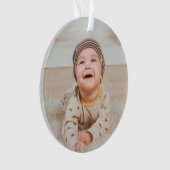 Benutzerdefiniertes Foto und Text Ornament (Vorderseite)