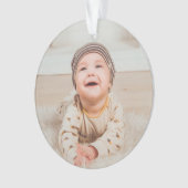Benutzerdefiniertes Foto und Text Ornament (Vorderseite)