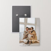 Benutzerdefiniertes Foto und Text Personalisiert Button (Vorderseite/Rückseite)