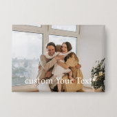Benutzerdefiniertes Foto und Text Personalisiert Button (Vorderseite)
